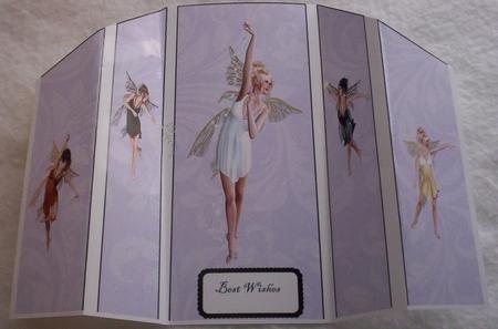 Lilac Swirls Theatre Card Base by Sharon Wilson