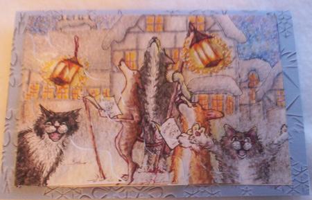 Carol Singers - Cats and Dogs and Lots of Snow Wavy Stacker by Sharon Wilson