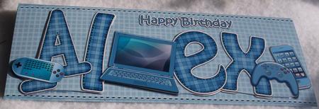 Birthday Large Dl Alex Quick Card N 3D Decoupage by Sharon Wilson