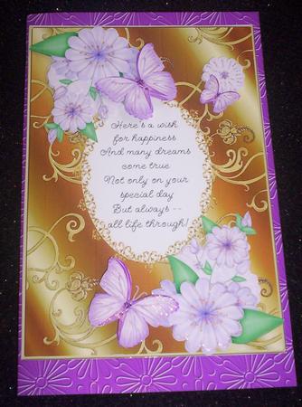 Butterflies with Gold Flourishes and Poem 6 by Sharon Wilson