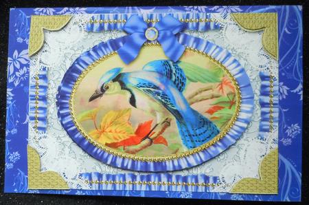Kingfisher Lace N Ruffles A4 Picture Sheet by Sharon Wilson