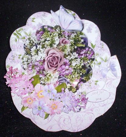 Lilac and Butterflies Decoupage Frame by Sharon Wilson