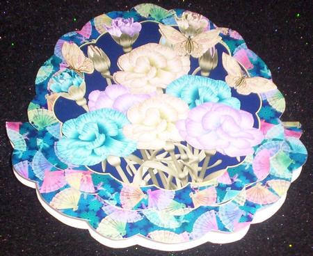Floral and Butterfly Mixed Color Wobble Card by Sharon Wilson