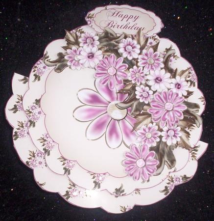Wobble Card with Pinks and Creams by Sharon Wilson