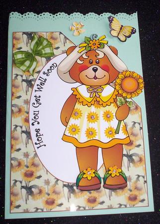 Sunflower Bear Over the Corner by Sharon Wilson