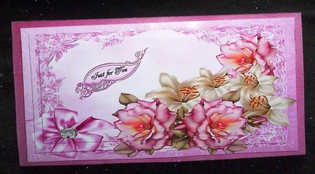 Pink Rose Dl Kit by Sharon Wilson