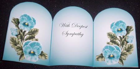 Blue Sympathy Tri Fold Card by Sharon Wilson