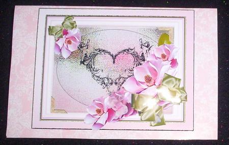 Vintage Heart and Cherubs 3D Magnolias by Sharon Wilson