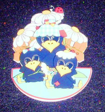 Crows A4 Shaped Wobble Card by Sharon Wilson