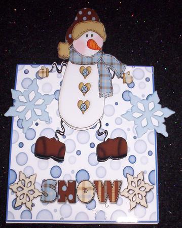 Snowman Over the Edge by Sharon Wilson