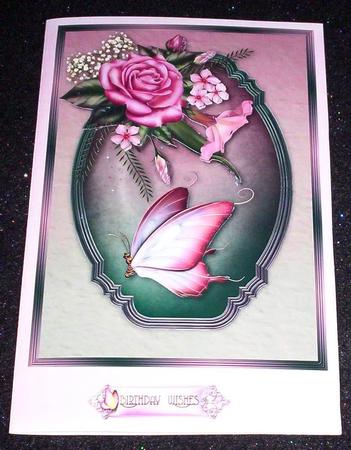 Pink Delight A4 Card Front by Sharon Wilson