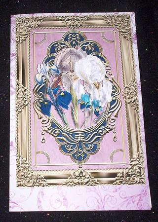 Gold Framed Irises by Sharon Wilson