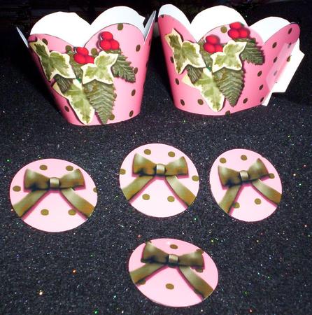 Cupcake Wrappers - Pink Spot by Sharon Wilson