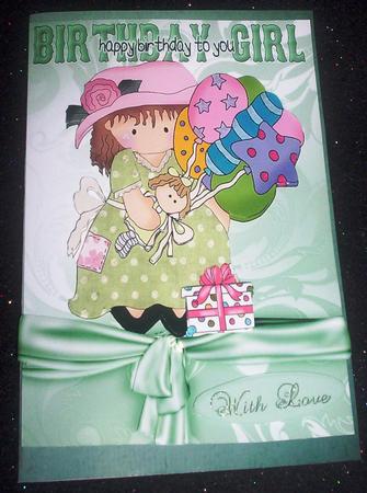 Birthday Girl with Balloons and Her Rag Doll by Sharon Wilson