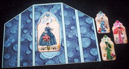 Fancy Ladies Mini Tag Shaped Card Toppers & Sentiment Tags by Sharon Wilson