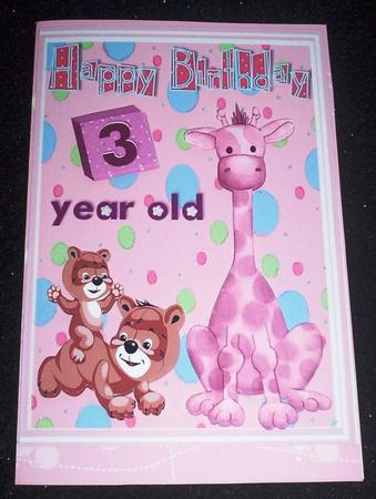 Happy Birthday 3year Old Girl by Sharon Wilson
