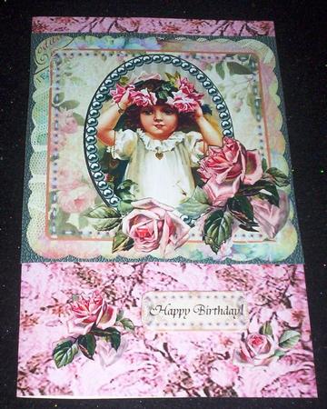 Vintage Girl with Roses by Sharon Wilson