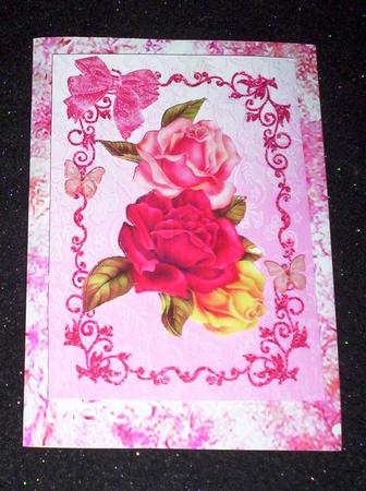 Beautiful Pink, Hot Pink & Yellow Rose's A4 by Sharon Wilson