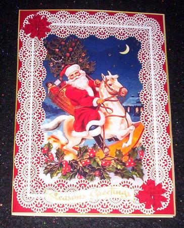 Christmas Vintage Fold Card by Sharon Wilson