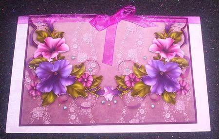 Pretty Petunias Envelope Card by Sharon Wilson