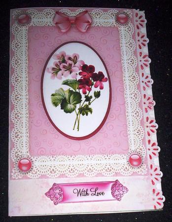 Floral Delight 'n Lace A4 Card Front by Sharon Wilson