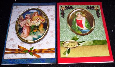 Selection If Four Vintage Nativity Medallion Toppers by Sharon Wilson
