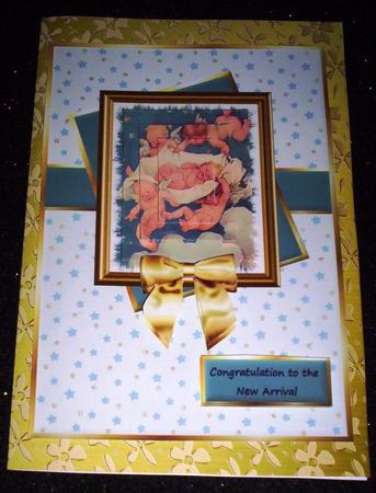 Angels Bringing Baby Blessings in Blue Qs by Sharon Wilson