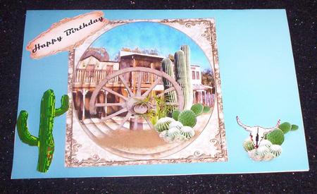 Deserted Western Town Topper & Decoupage by Sharon Wilson