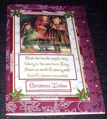 Hark the Angels Pyramid Card Front by Sharon Wilson