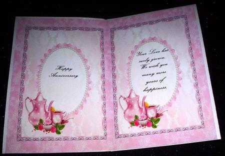 A4 Happy 20th Wedding Anniversary Insert (china) by Sharon Wilson