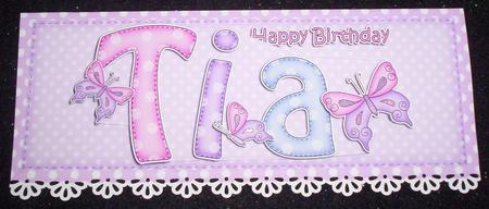 Large Dl Birthday Tia Butterflies Card & 3D Decoupage by Sharon Wilson