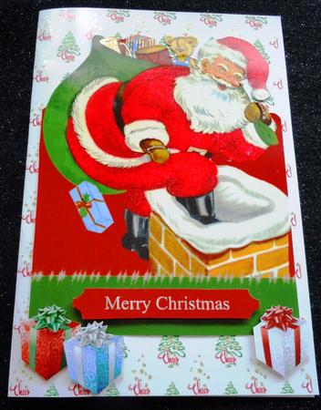 Over the Edge Christmas Santa Card Front / Topper by Sharon Wilson