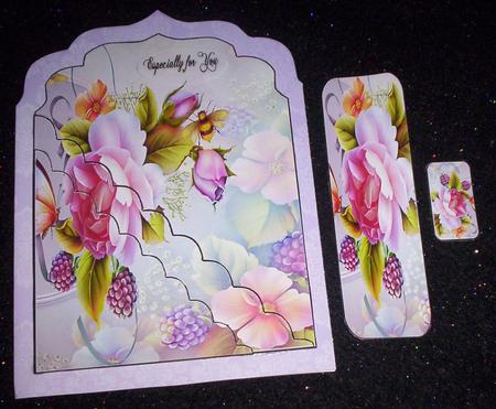 Rose and Fruit Shaped Card by Sharon Wilson