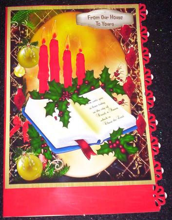 Beautiful Christmas Book and Candles by Sharon Wilson