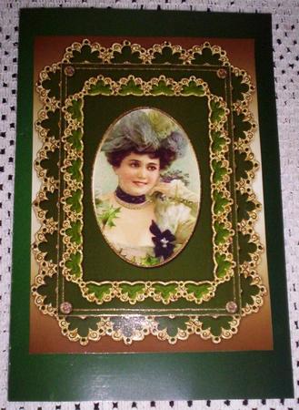 Fancy This Scalloped Lace Edge Blank Card 6 by Sharon Wilson