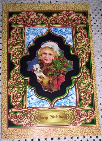 Swirly Frame Christmas Plain Card 3 by Sharon Wilson
