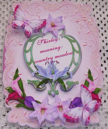 Name & Meaning Card - Shirley by Sharon Wilson