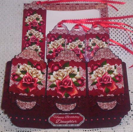 Gothic Rose Trifold Panel Birthday Card Kit by Sharon Wilson