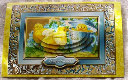 Easter Chicks Fancy Quick Card by Sharon Wilson