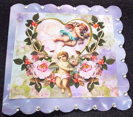 Rose Cherubs Valentine Topper & Decoupage by Sharon Wilson