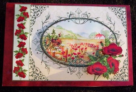 Poppy Field Country Scene by Sharon Wilson