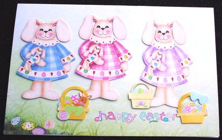 Girly Easter Bunnies by Sharon Wilson