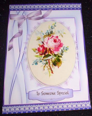 Lovely Lilac Lace and Roses by Sharon Wilson