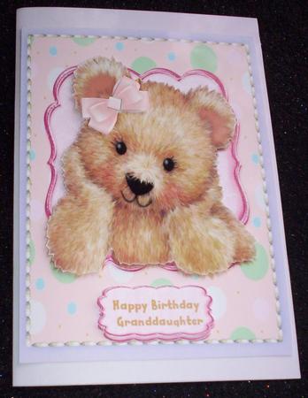 Lovely Little Stitched Fuzzy Bear  by Sharon Wilson