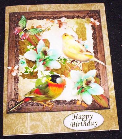Country Birds Framed Topper & Decoupage by Sharon Wilson