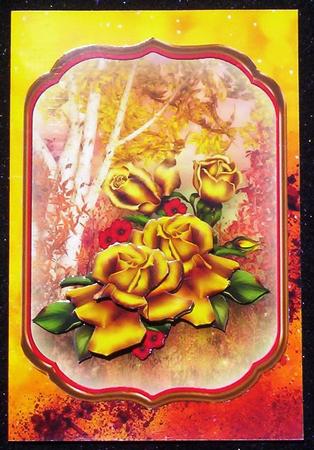 Golden Roses Shaped Topper by Sharon Wilson