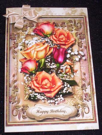 Lovely Roses in a Buff Ornate Frame  by Sharon Wilson