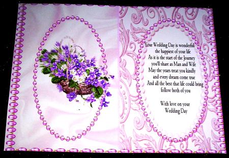 Wedding A5 Insert with Verse, Pale Pink by Sharon Wilson