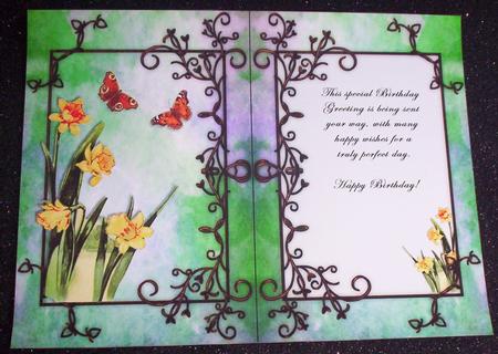 Daffodil Decoupage Insert by Sharon Wilson