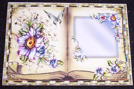 Fancy Flower Book Style Topper by Sharon Wilson